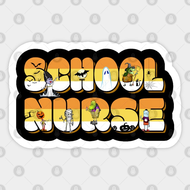 Halloween School Nurse Sticker by Duds4Fun
